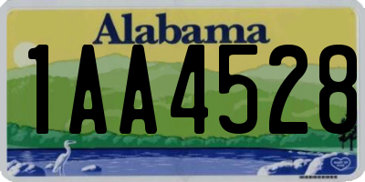 AL license plate 1AA4528