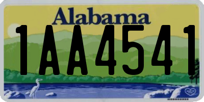 AL license plate 1AA4541
