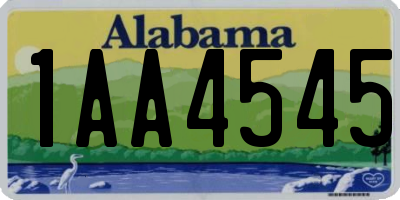 AL license plate 1AA4545