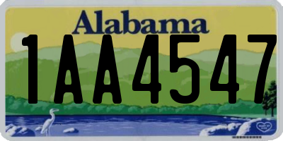 AL license plate 1AA4547