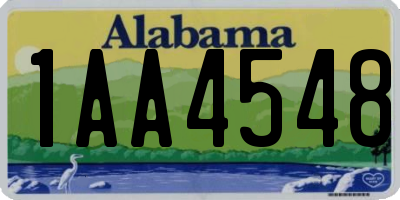 AL license plate 1AA4548