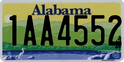 AL license plate 1AA4552