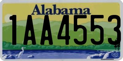 AL license plate 1AA4553