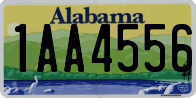 AL license plate 1AA4556