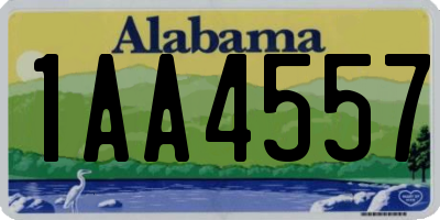 AL license plate 1AA4557