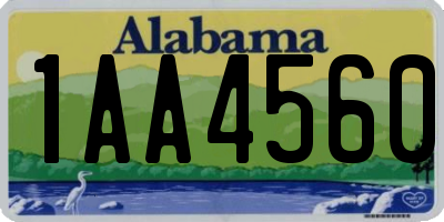 AL license plate 1AA4560