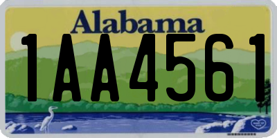 AL license plate 1AA4561