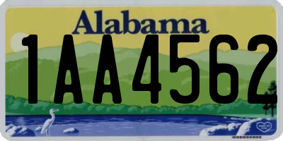 AL license plate 1AA4562