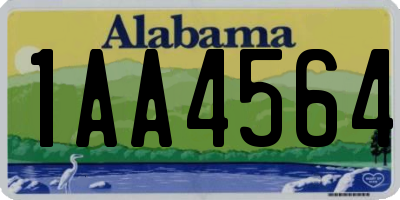 AL license plate 1AA4564