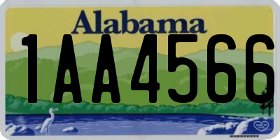 AL license plate 1AA4566