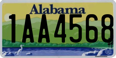 AL license plate 1AA4568