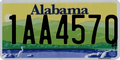 AL license plate 1AA4570