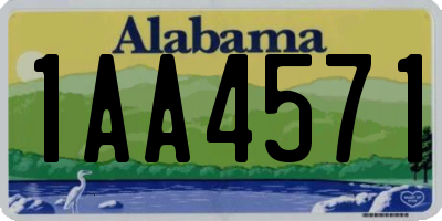 AL license plate 1AA4571