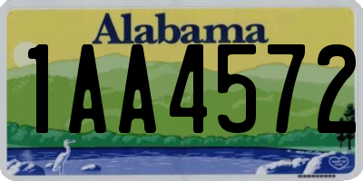 AL license plate 1AA4572