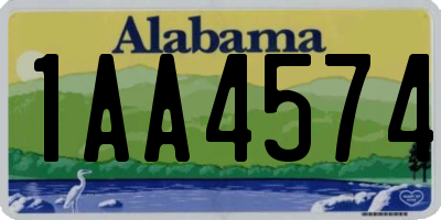 AL license plate 1AA4574