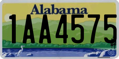 AL license plate 1AA4575