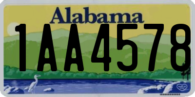 AL license plate 1AA4578