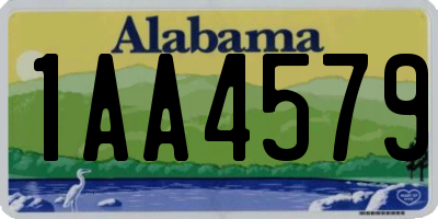 AL license plate 1AA4579