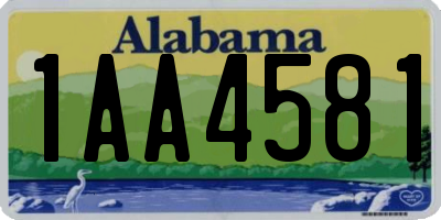 AL license plate 1AA4581