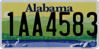 AL license plate 1AA4583