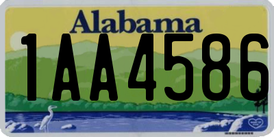 AL license plate 1AA4586