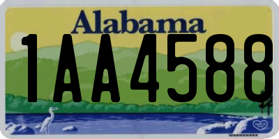 AL license plate 1AA4588