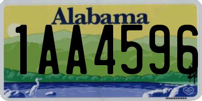 AL license plate 1AA4596