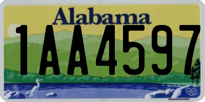 AL license plate 1AA4597