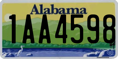 AL license plate 1AA4598