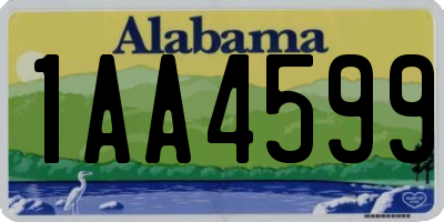 AL license plate 1AA4599