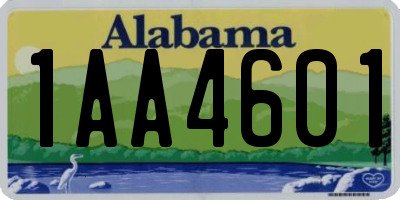 AL license plate 1AA4601