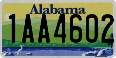 AL license plate 1AA4602