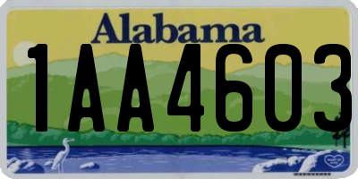 AL license plate 1AA4603