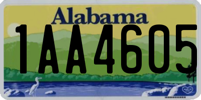 AL license plate 1AA4605