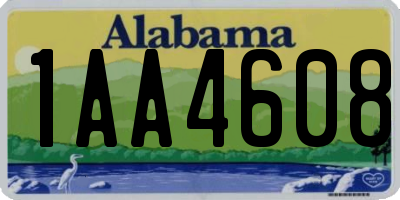 AL license plate 1AA4608