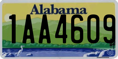 AL license plate 1AA4609