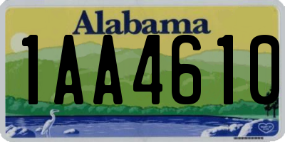 AL license plate 1AA4610