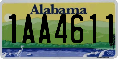 AL license plate 1AA4611