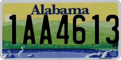 AL license plate 1AA4613