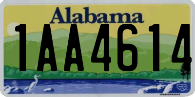 AL license plate 1AA4614