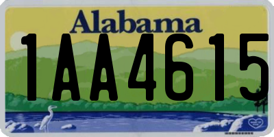 AL license plate 1AA4615