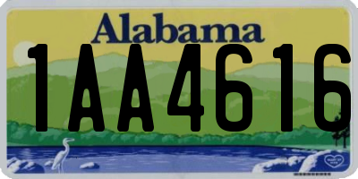 AL license plate 1AA4616