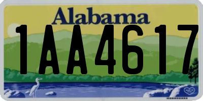 AL license plate 1AA4617