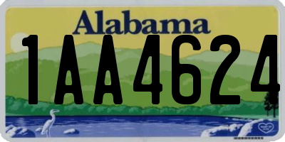 AL license plate 1AA4624