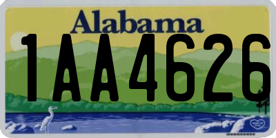 AL license plate 1AA4626