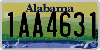 AL license plate 1AA4631