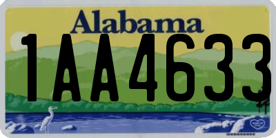 AL license plate 1AA4633