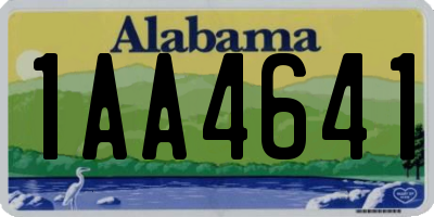 AL license plate 1AA4641