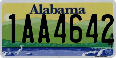 AL license plate 1AA4642