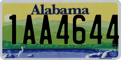 AL license plate 1AA4644